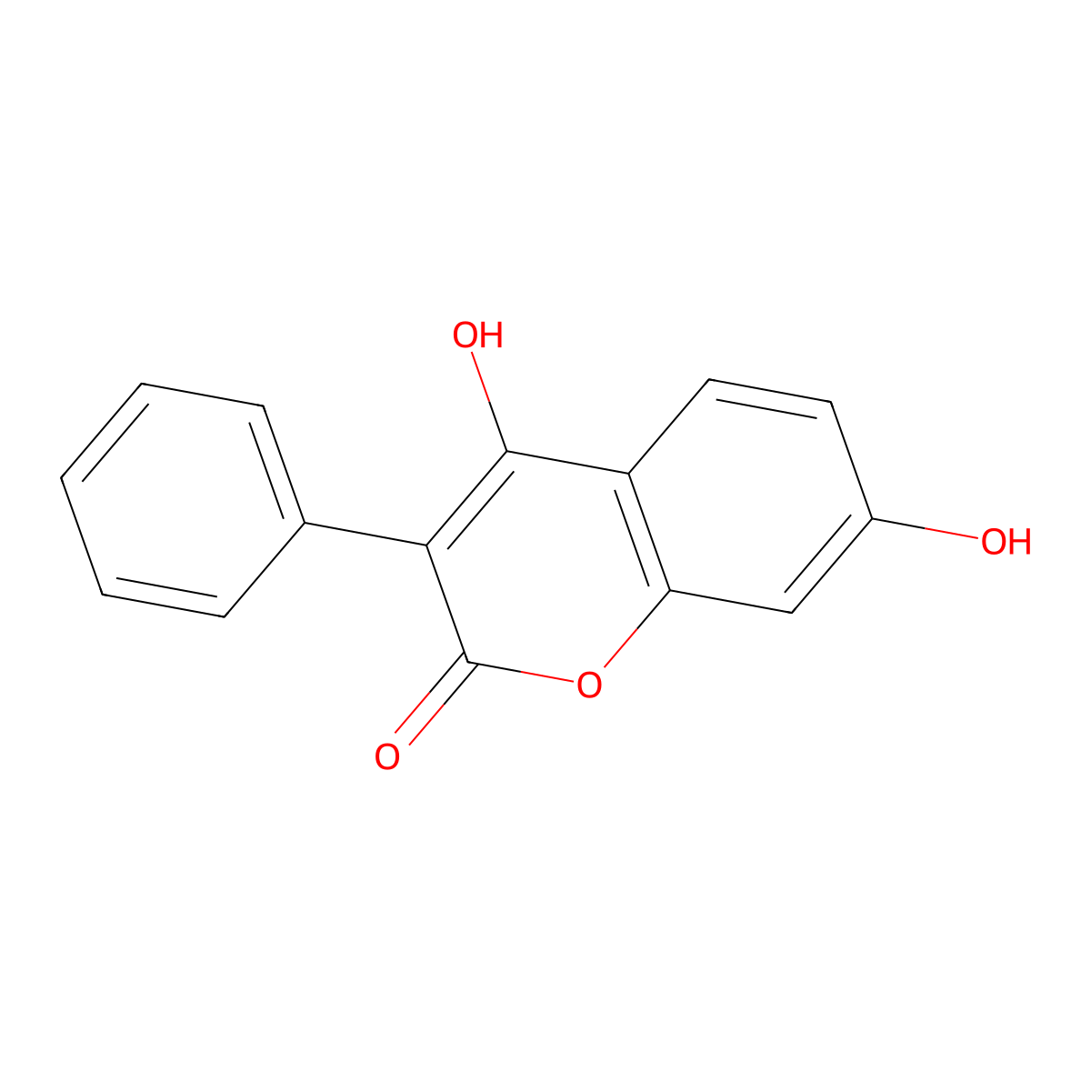 Coumarin, 4,7-dihydroxy-3-phenyl- molecular structure, CAS 19225-17-3