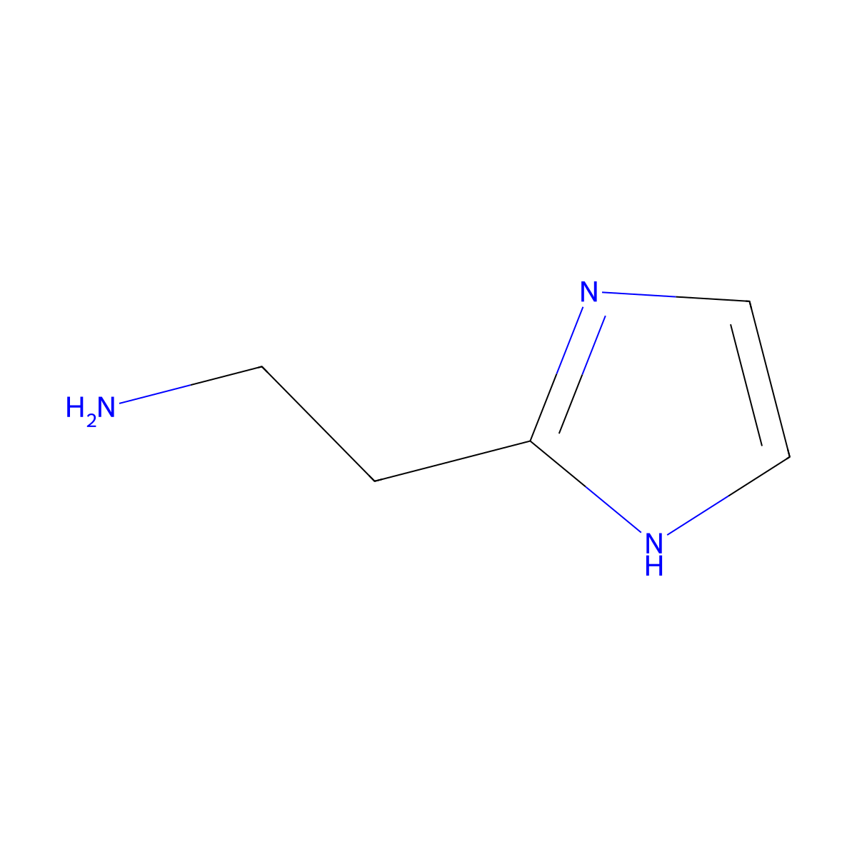 1H-Imidazole-2-ethanamine molecular structure, CAS 19225-96-8