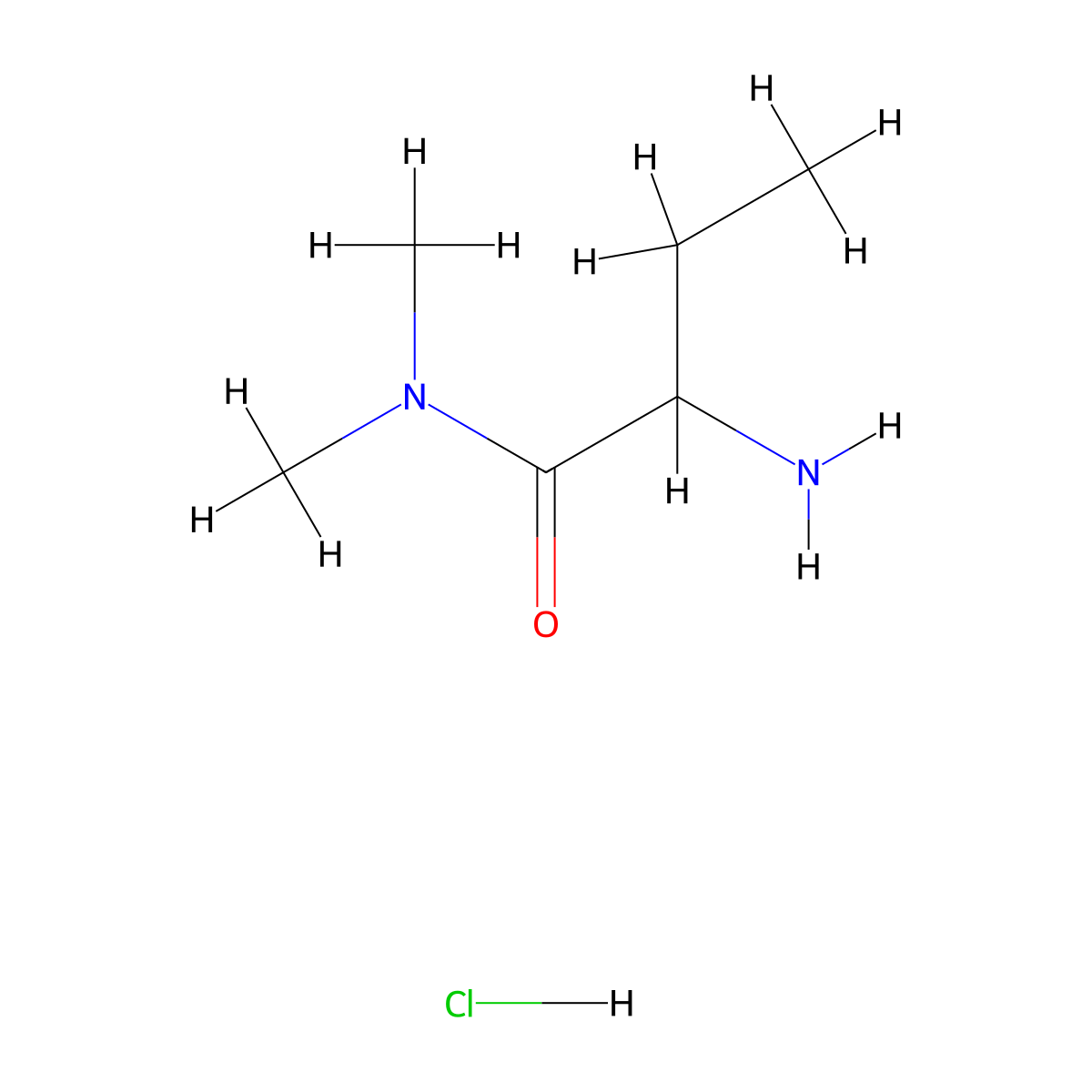 2-Amino-n,n-dimethylbutanamide hydrochloride molecular structure, CAS 1922701-94-7