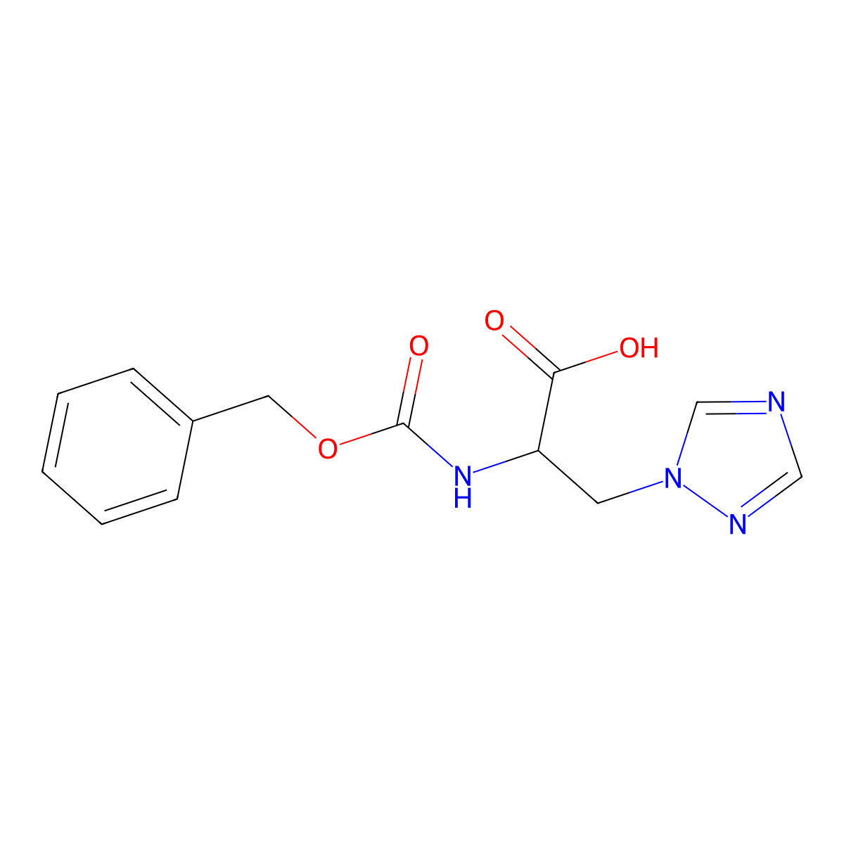 2-{[(benzyloxy)carbonyl]amino}-3-(1H-1,2,4-triazol-1-yl)propanoic acid molecular structure, CAS 1922717-93-8