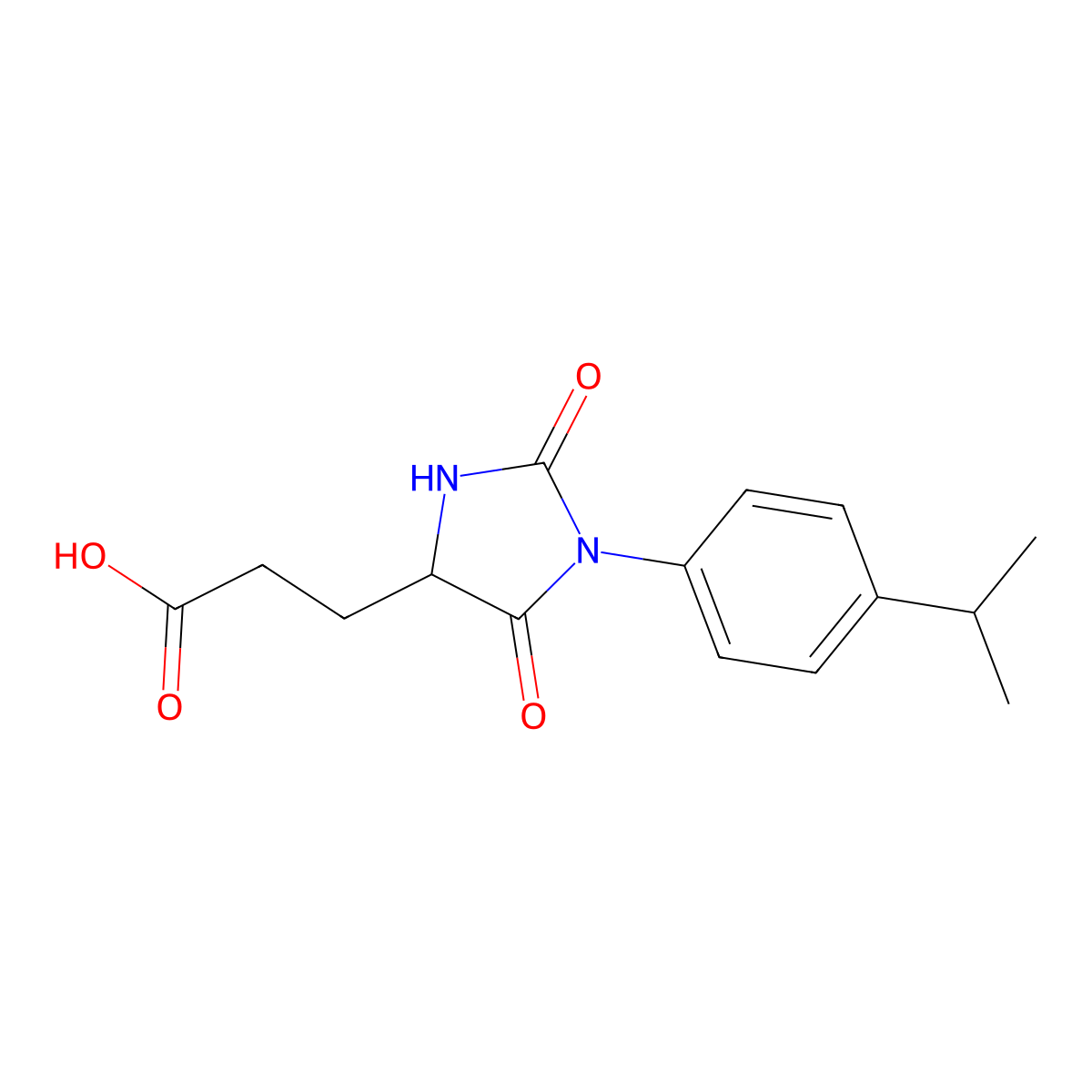 3-{2,5-Dioxo-1-[4-(propan-2-yl)phenyl]imidazolidin-4-yl}propanoic acid molecular structure, CAS 1922787-46-9
