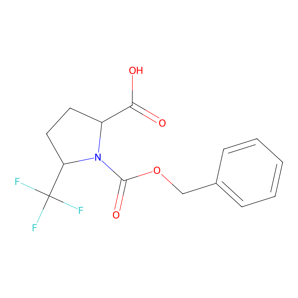 1-[(Benzyloxy)carbonyl]-5-(trifluoromethyl)pyrrolidine-2-carboxylic acid molecular structure, CAS 1922859-11-7
