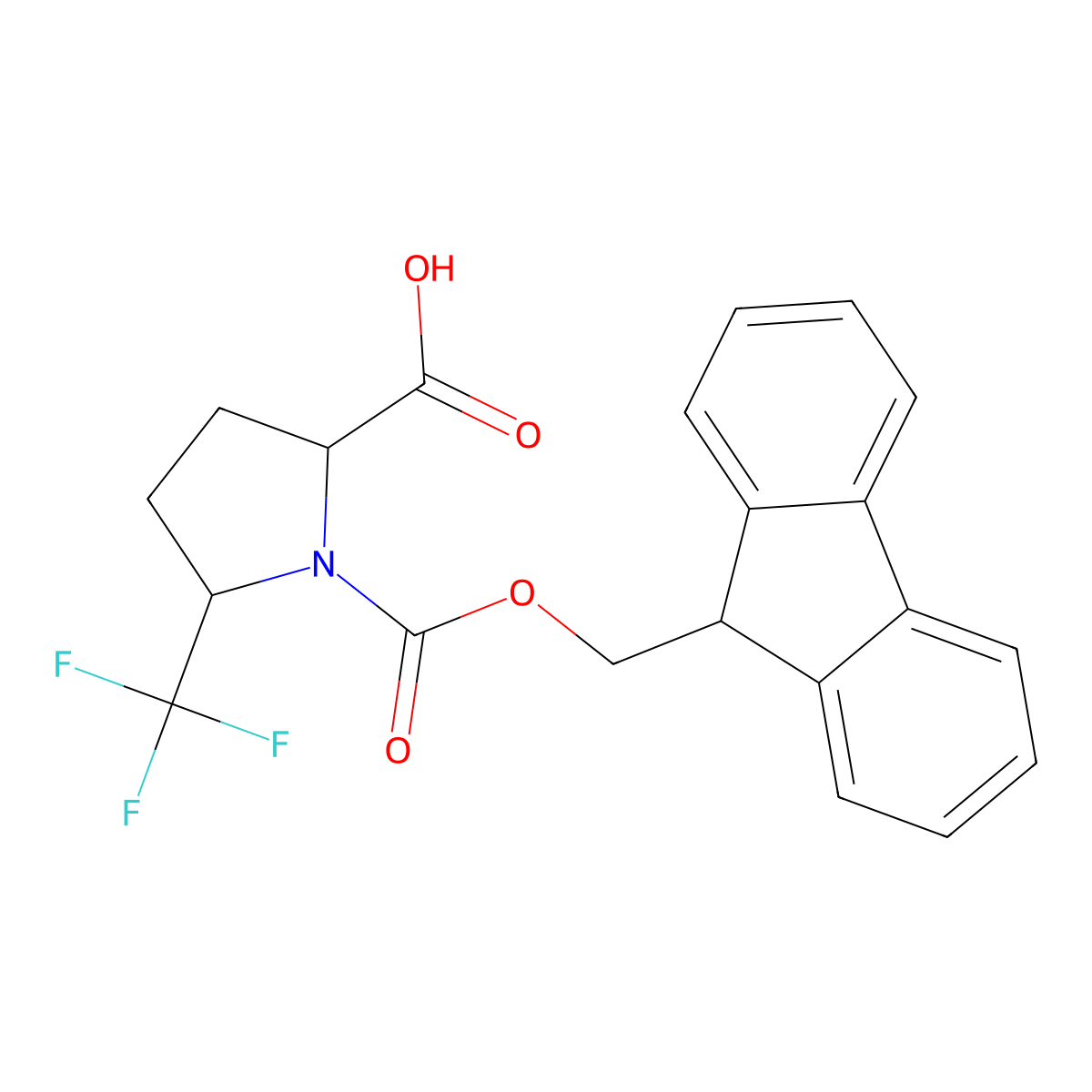 1-{[(9H-fluoren-9-yl)methoxy]carbonyl}-5-(trifluoromethyl)pyrrolidine-2-carboxylic acid molecular structure, CAS 1922861-03-7