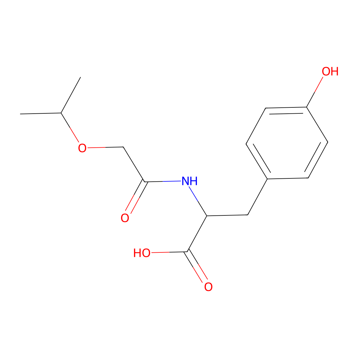 (2S)-3-(4-hydroxyphenyl)-2-[2-(propan-2-yloxy)acetamido]propanoic acid molecular structure, CAS 1922901-85-6