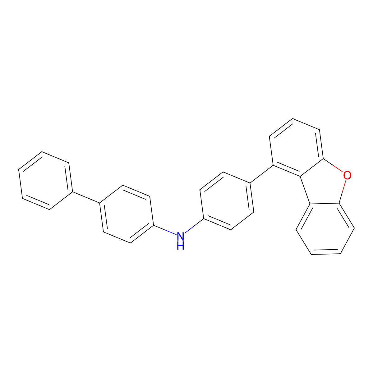 N-(4-(Dibenzo[b,d]furan-1-yl)phenyl)-[1,1'-biphenyl]-4-amine molecular structure, CAS 1922919-50-3