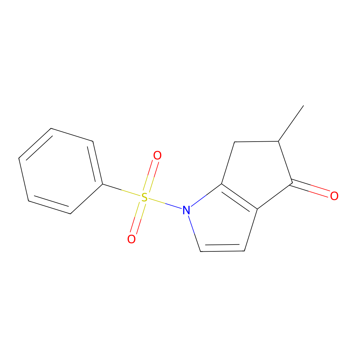 5-Methyl-1-(phenylsulfonyl)-5,6-dihydrocyclopenta[B]pyrrol-4(1H)-one molecular structure, CAS 1922924-39-7