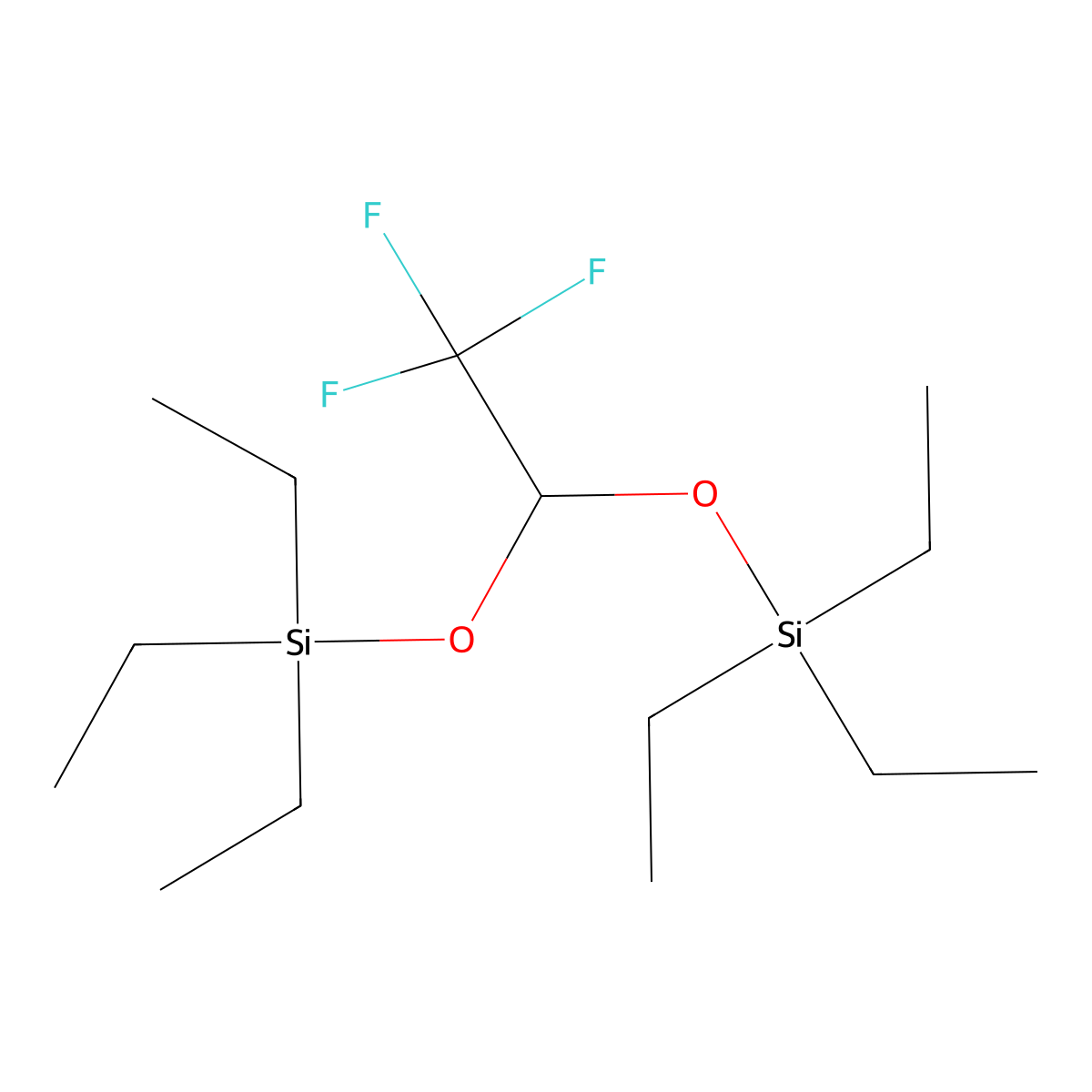 1,1,1-Trifluoro-2,2-bis(triethylsiloxy)ethane molecular structure, CAS 1922958-20-0