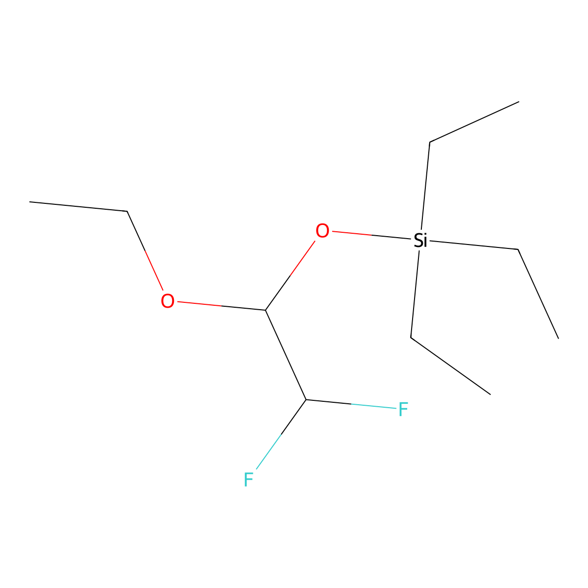(1-Ethoxy-2,2-difluoroethoxy) triethylsilane molecular structure, CAS 1922958-24-4