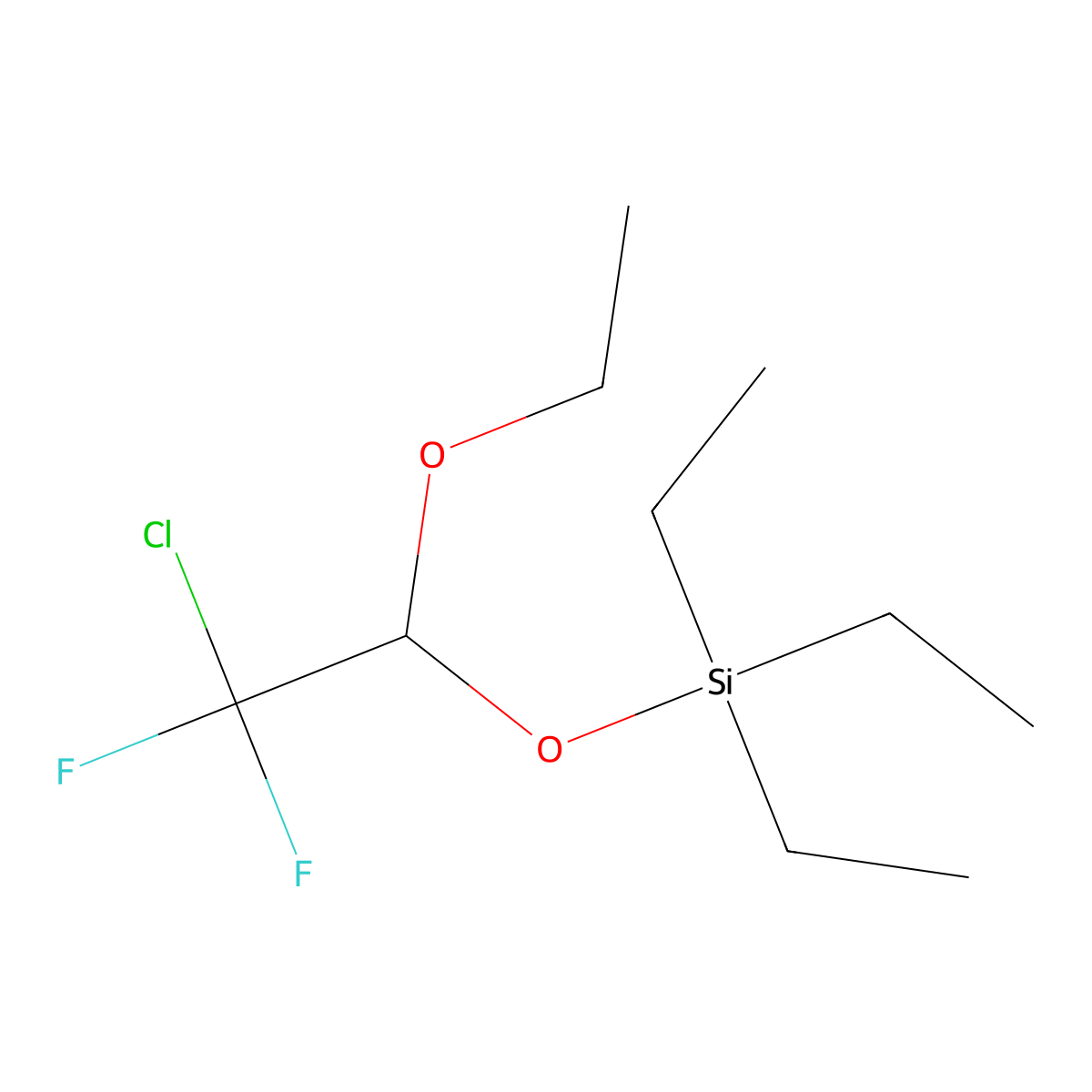(2-Chloro-1-ethoxy-2,2-difluoroethoxy)triethylsilane molecular structure, CAS 1922958-25-5