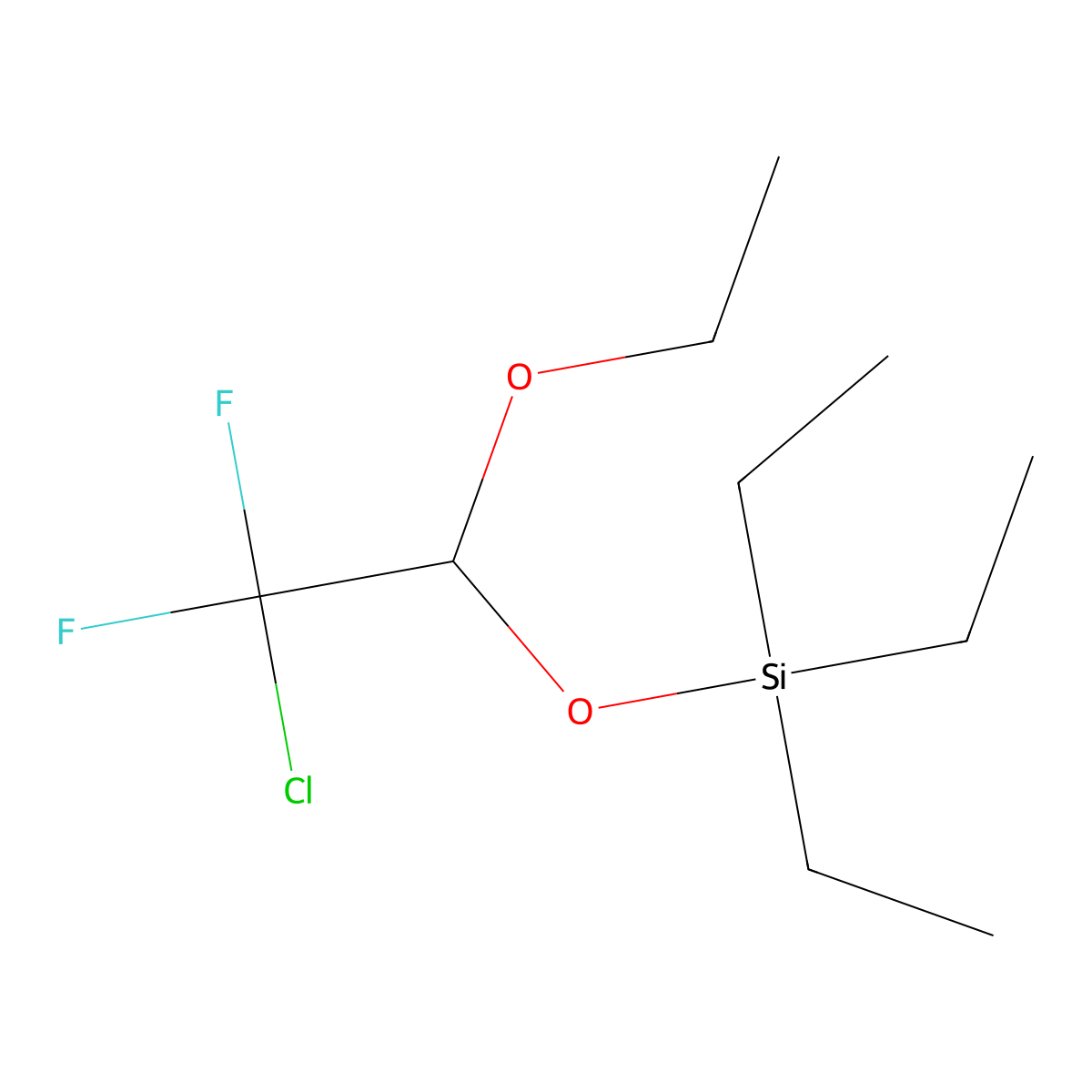 (2-Chloro-1-ethoxy-2,2-difluoroethoxy)triethylsilane molecular structure, CAS 1922958-25-5