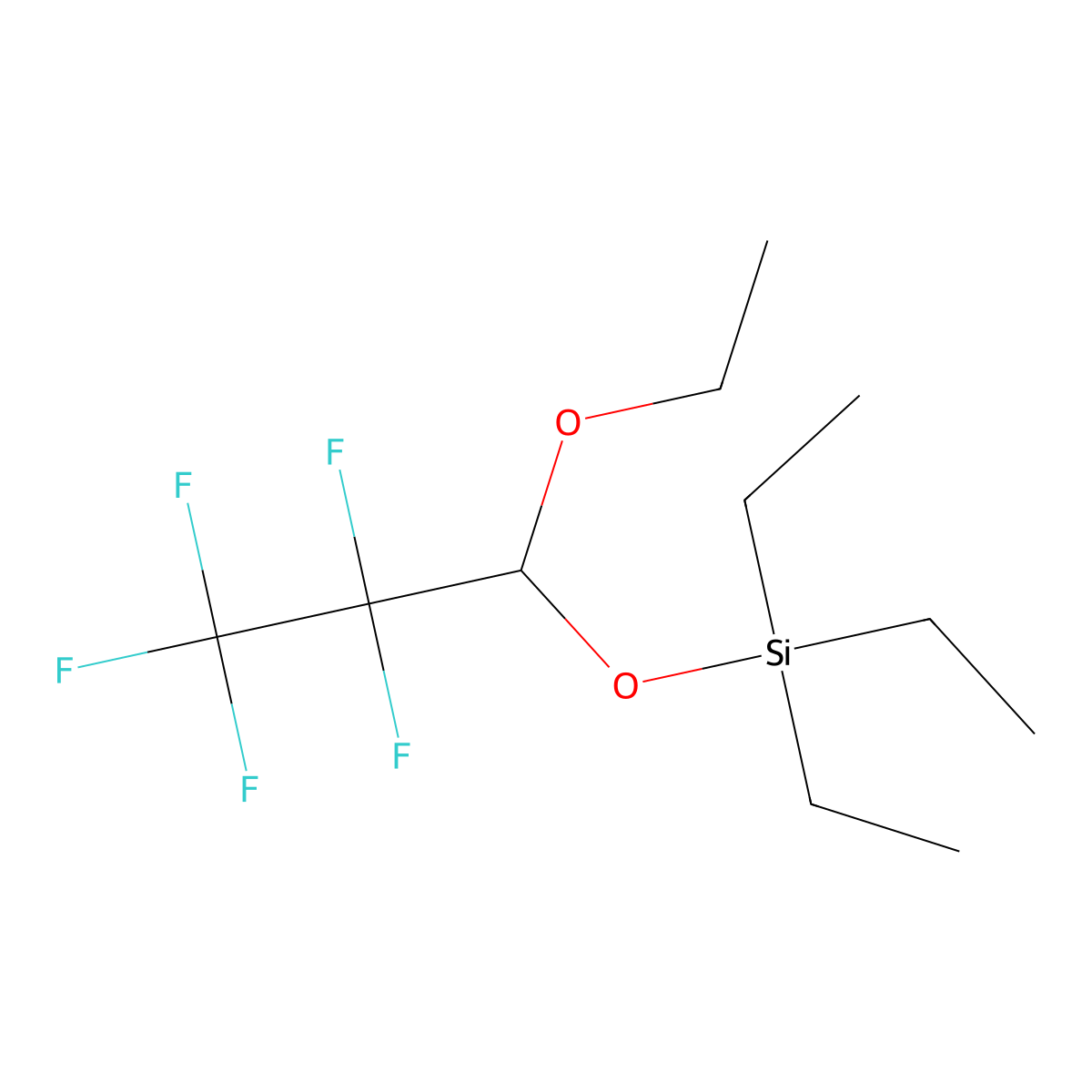 (1-Ethoxy-2,2,3,3,3-pentafluoropropoxy)triethylsilane molecular structure, CAS 1922958-27-7