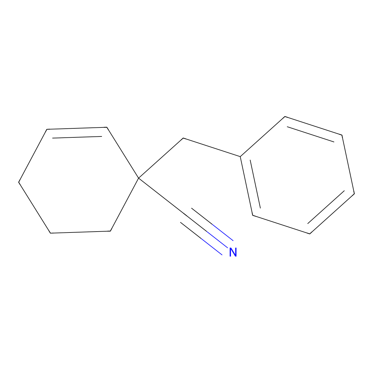1-Benzylcyclohex-2-ene-1-carbonitrile molecular structure, CAS 1922970-93-1