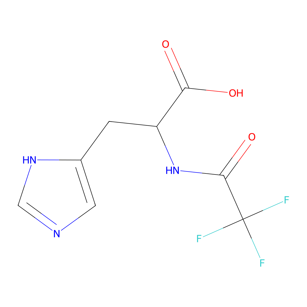 (2R)-3-(1H-imidazol-4-yl)-2-(trifluoroacetamido)propanoic acid molecular structure, CAS 1922978-90-2