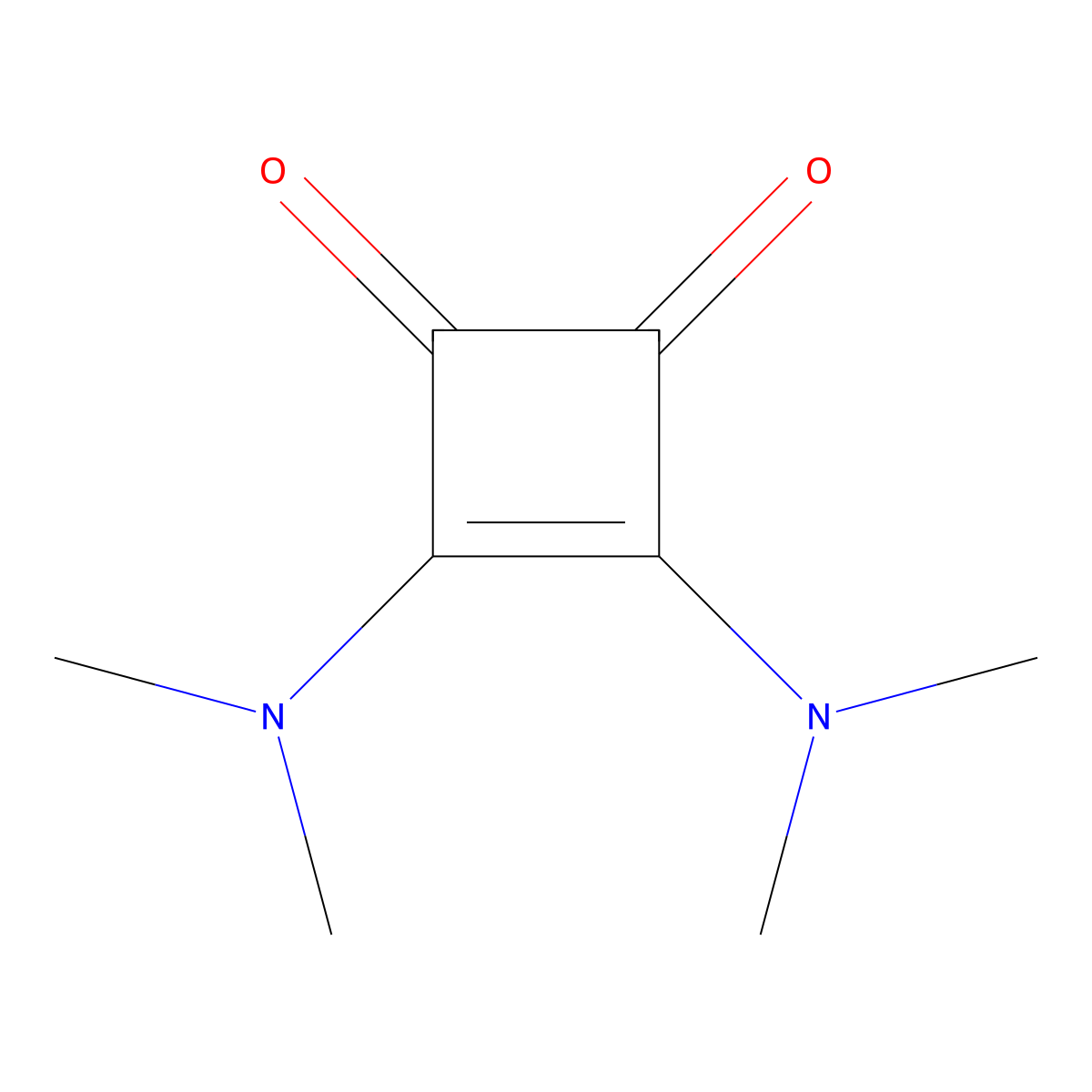 3,4-Bis(dimethylamino)-3-cyclobutene-1,2-dione molecular structure, CAS 19230-34-3