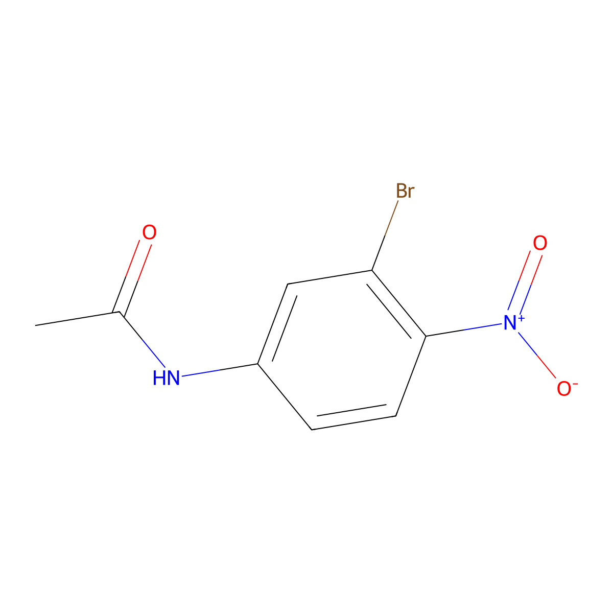N-(3-bromo-4-nitrophenyl)acetamide molecular structure, CAS 19230-47-8