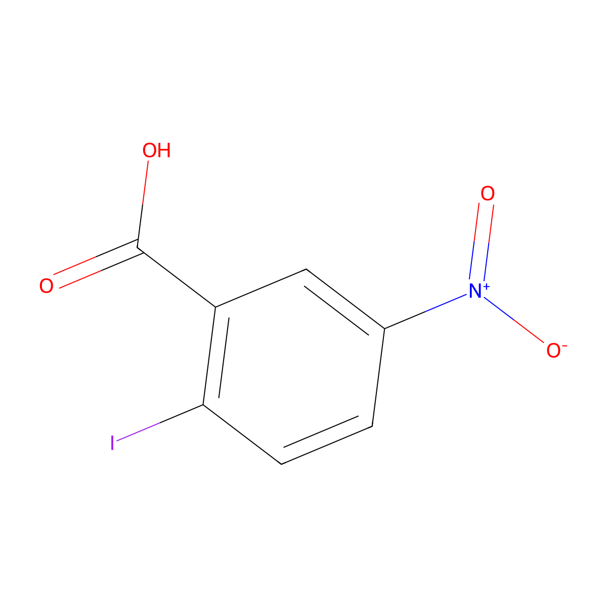2-Iodo-5-nitrobenzoic acid molecular structure, CAS 19230-50-3