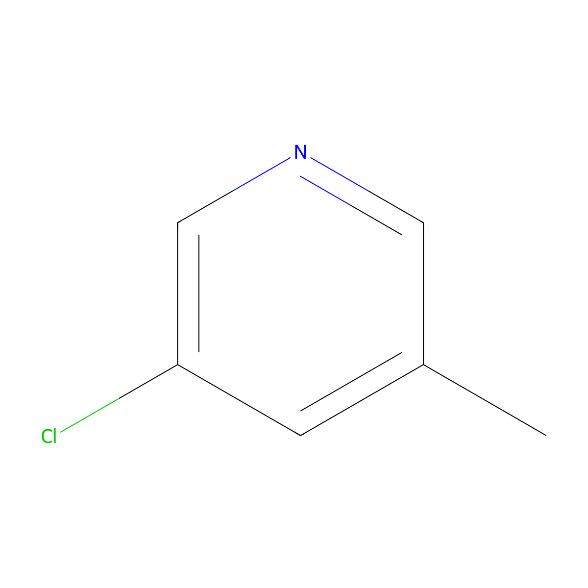 3-Chloro-5-methylpyridine molecular structure, CAS 19230-55-8
