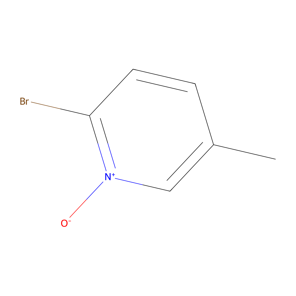 2-Bromo-5-methylpyridine 1-oxide molecular structure, CAS 19230-58-1