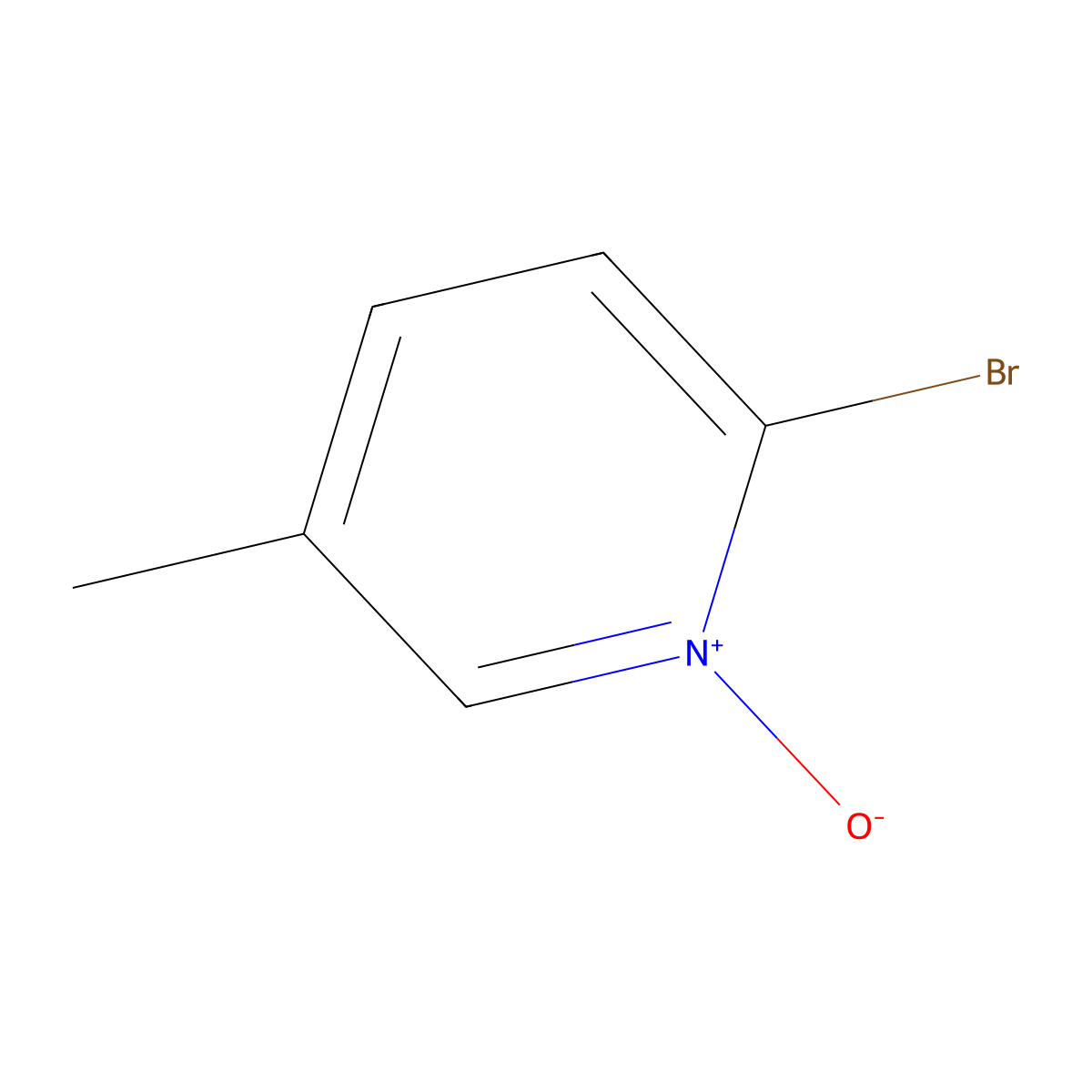 2-Bromo-5-methylpyridine 1-oxide molecular structure, CAS 19230-58-1