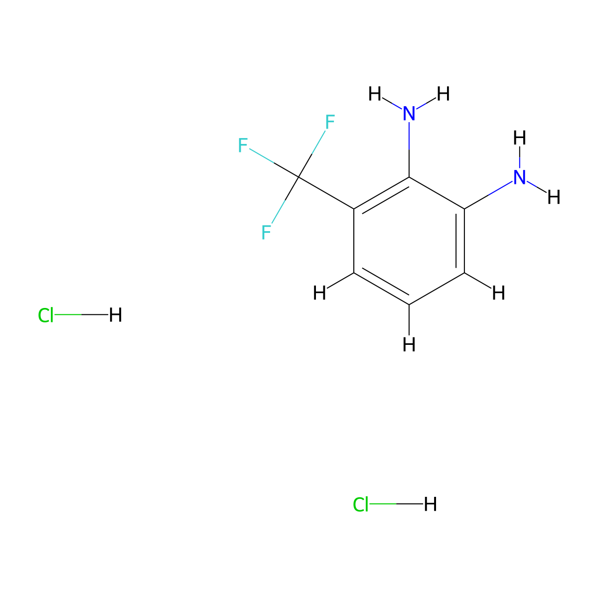 3-Trifluoromethyl-benzene-1,2-diamine dihydrochloride molecular structure, CAS 1923042-95-8