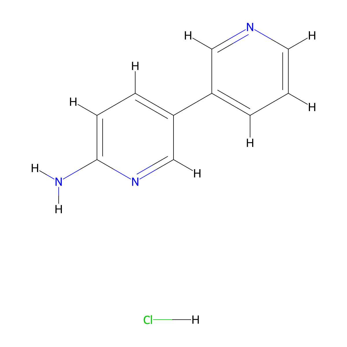 [3,3'-Bipyridin]-6-amine hydrochloride molecular structure, CAS 1923052-12-3