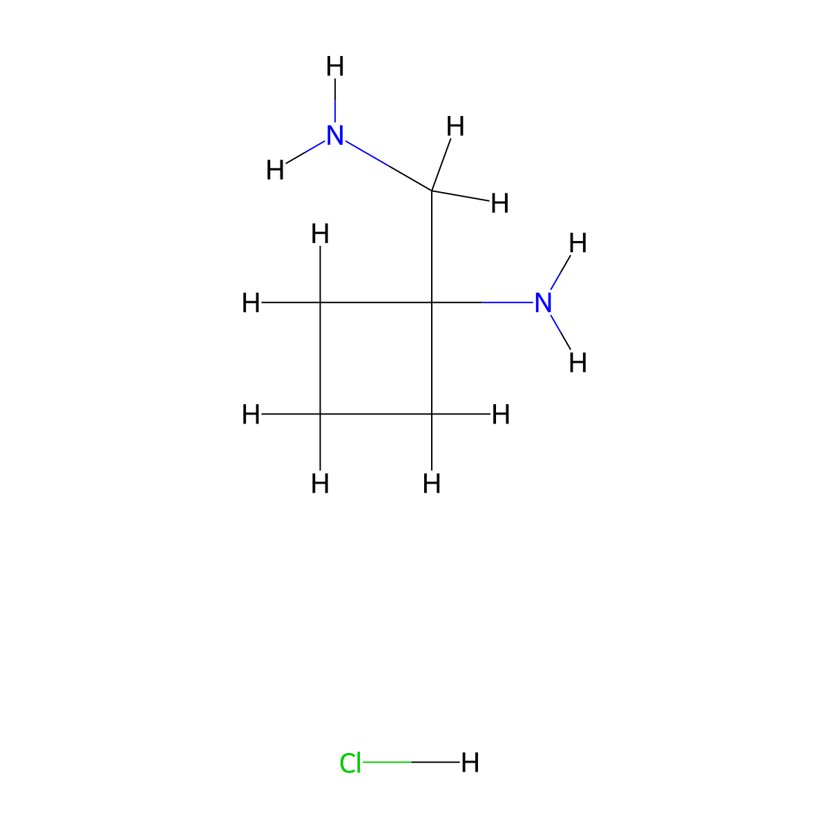 1-(Aminomethyl)cyclobutanamine hydrochloride molecular structure, CAS 1923052-25-8