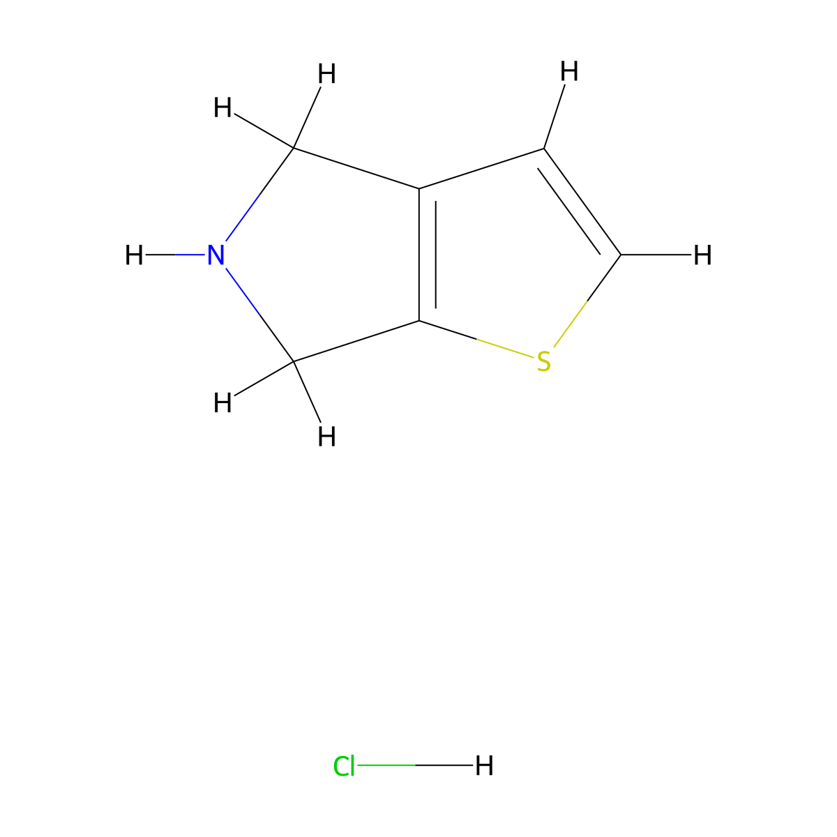 5,6-Dihydro-4H-thieno[2,3-c]pyrrole hydrochloride molecular structure, CAS 1923056-91-0