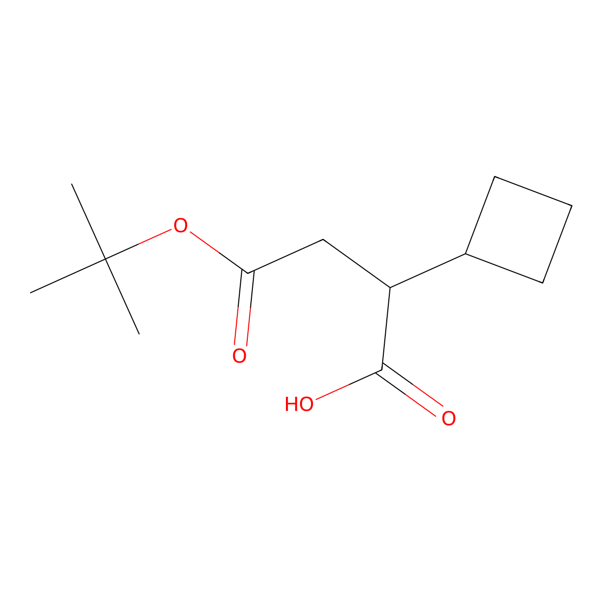 (S)-4-(tert-Butoxy)-2-cyclobutyl-4-oxobutanoic acid molecular structure, CAS 1923056-94-3