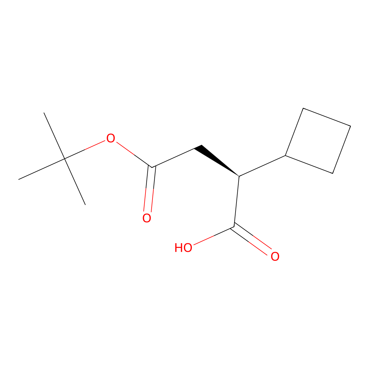 (S)-4-(tert-Butoxy)-2-cyclobutyl-4-oxobutanoic acid molecular structure, CAS 1923056-94-3