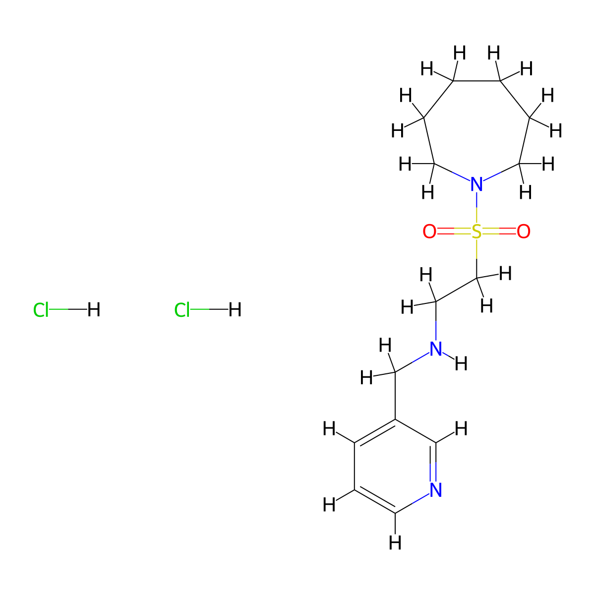 [2-(Azepan-1-ylsulfonyl)ethyl](pyridin-3-ylmethyl)amine dihydrochloride molecular structure, CAS 1923088-40-7