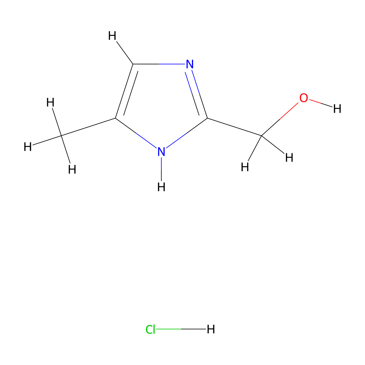 (4-methyl-1H-imidazol-2-yl)methanol hydrochloride molecular structure, CAS 1923088-49-6