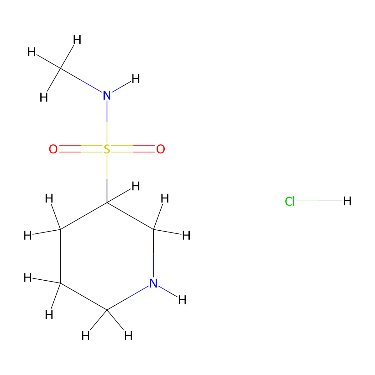 N-methylpiperidine-3-sulfonamide hydrochloride molecular structure, CAS 1923088-50-9