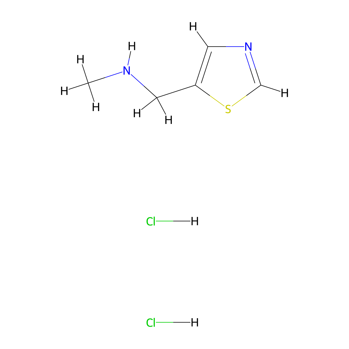 Methyl-thiazol-5-ylmethyl-amine dihydrochloride molecular structure, CAS 1923088-56-5