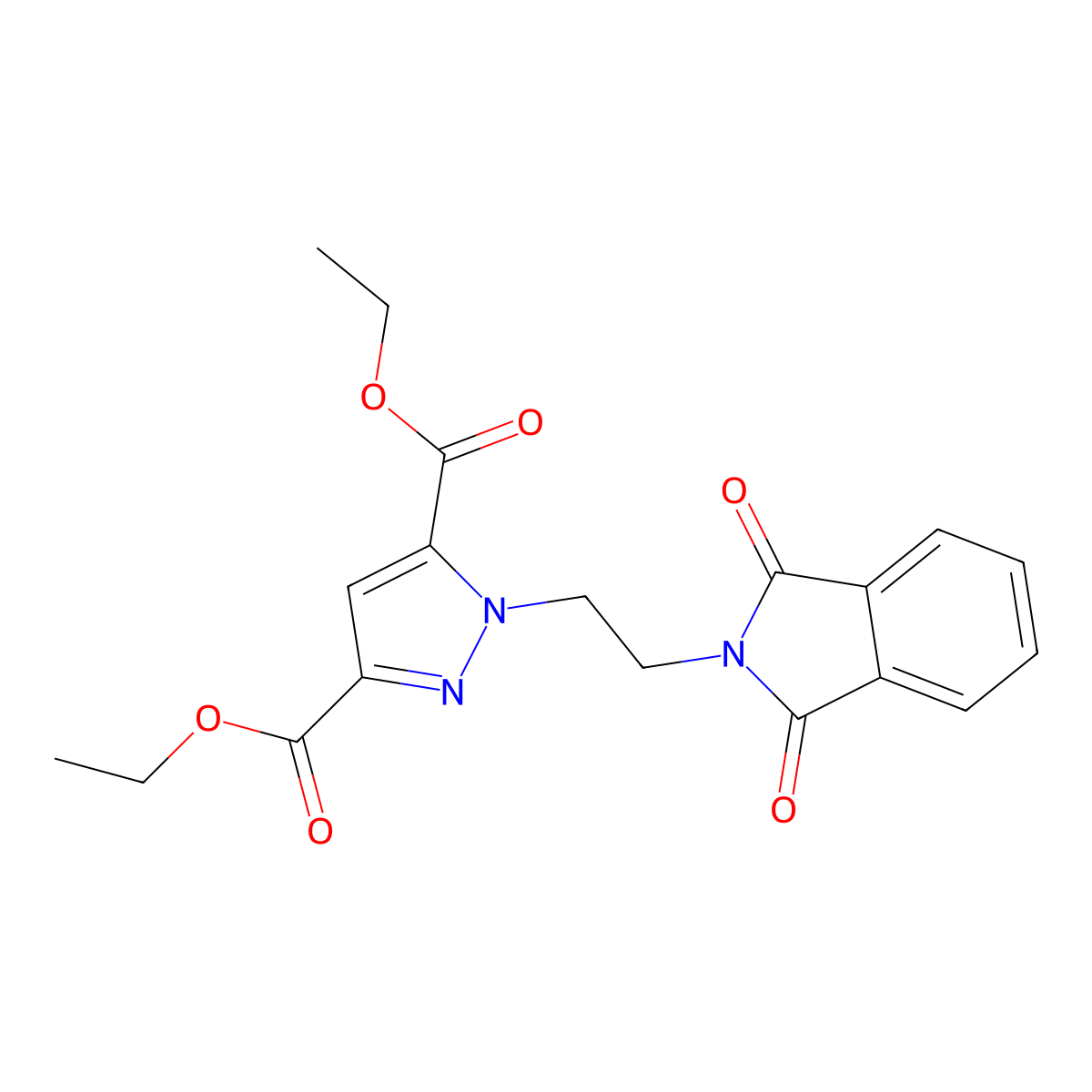 diethyl 1-[2-(1,3-dioxo-1,3-dihydro-2H-isoindol-2-yl)ethyl]-1H-pyrazole-3,5-dicarboxylate molecular structure, CAS 1923094-32-9