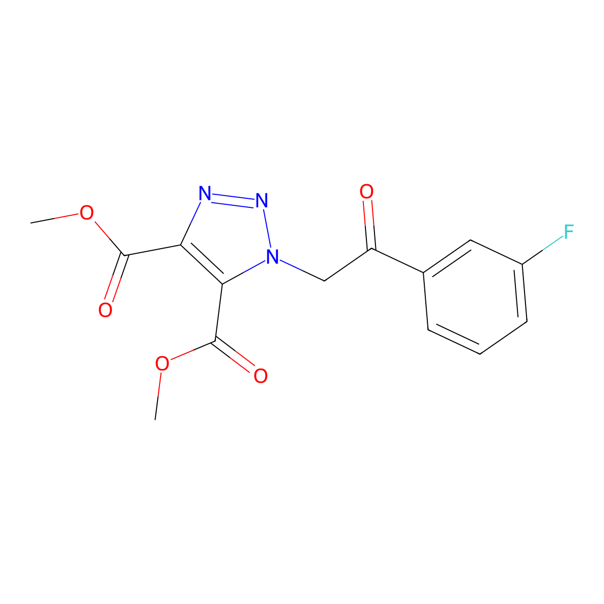 dimethyl 1-[2-(3-fluorophenyl)-2-oxoethyl]-1H-1,2,3-triazole-4,5-dicarboxylate molecular structure, CAS 1923094-53-4