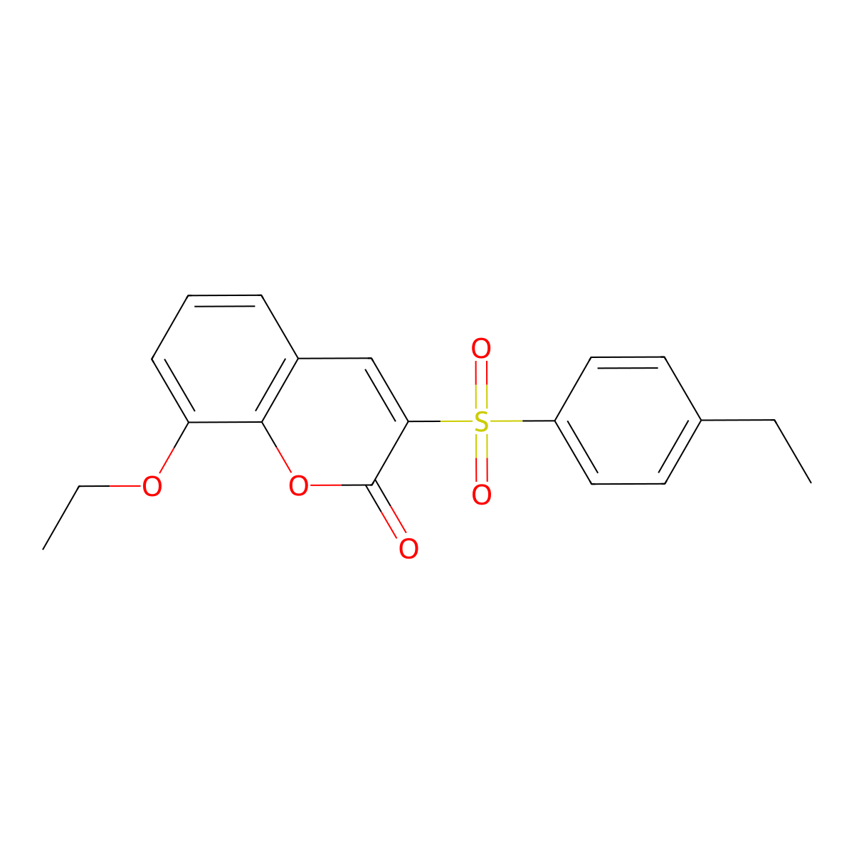 8-ethoxy-3-[(4-ethylphenyl)sulfonyl]-2H-chromen-2-one molecular structure, CAS 1923108-04-6