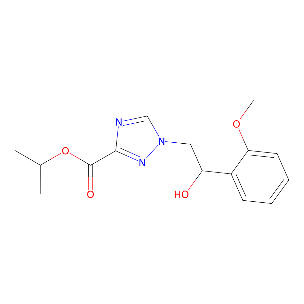 isopropyl 1-[2-hydroxy-2-(2-methoxyphenyl)ethyl]-1H-1,2,4-triazole-3-carboxylate molecular structure, CAS 1923113-02-3