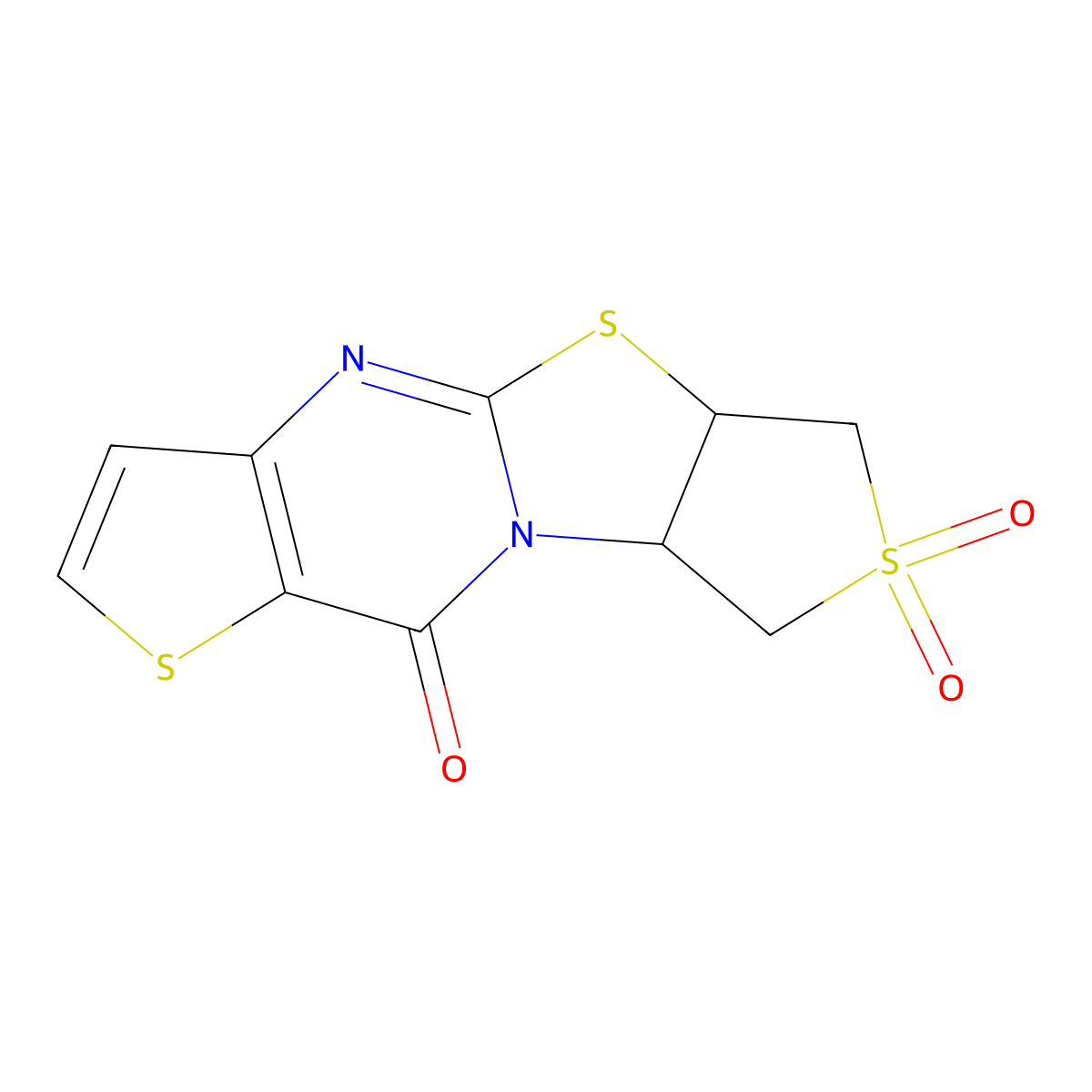 5a,6,8,8a-tetrahydro-10H-thieno[3,2-d]thieno[3',4':4,5][1,3]thiazolo[3,2-a]pyrimidin-10-one 7,7-dioxide molecular structure, CAS 1923120-13-1