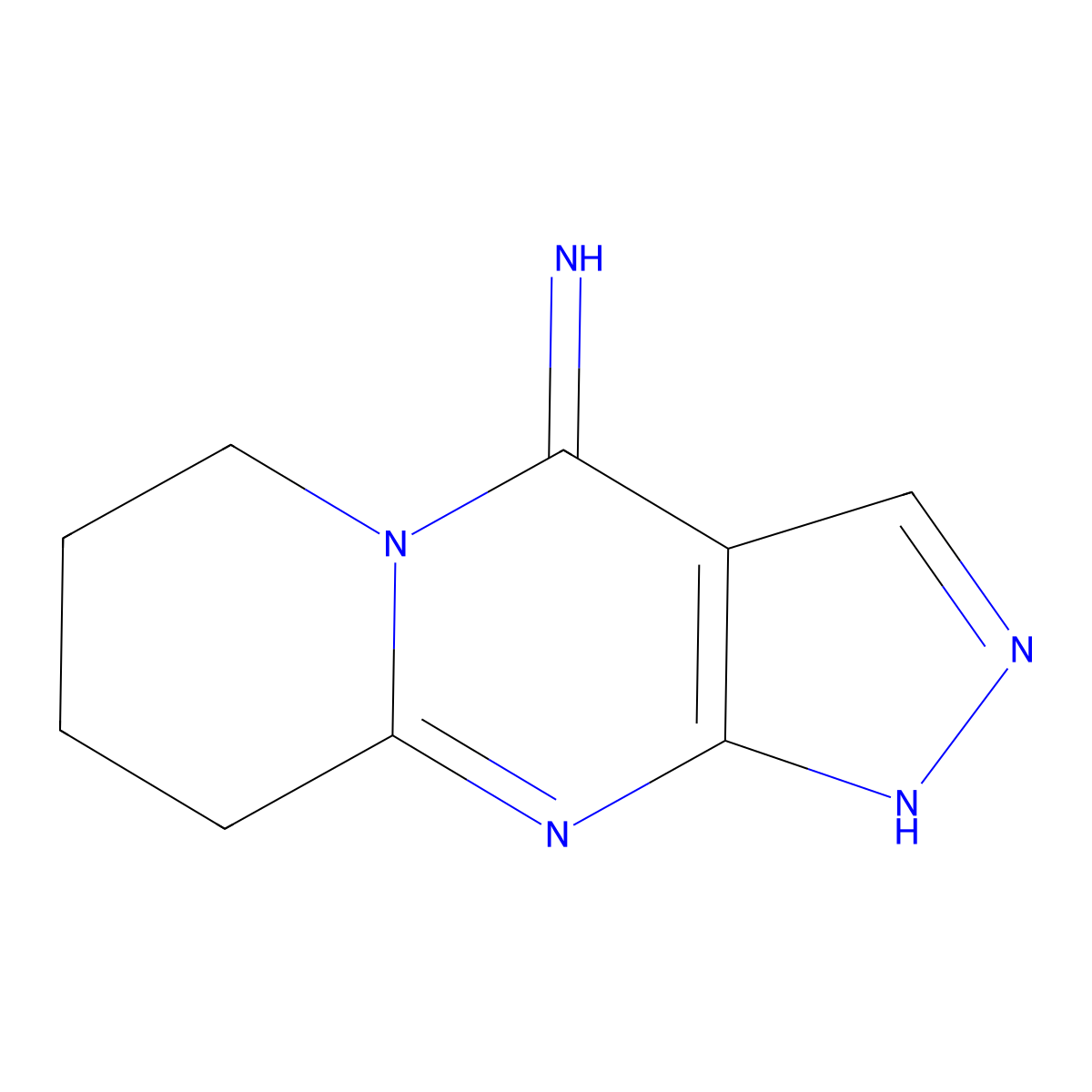 6,7,8,9-tetrahydropyrazolo[3,4-d]pyrido[1,2-a]pyrimidin-4(1H)-imine molecular structure, CAS 1923126-69-5
