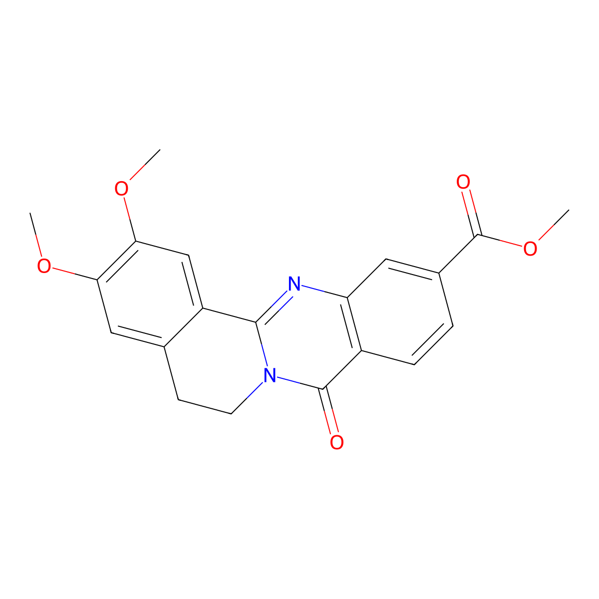 methyl 2,3-dimethoxy-8-oxo-5,8-dihydro-6H-isoquino[1,2-b]quinazoline-11-carboxylate molecular structure, CAS 1923126-99-1
