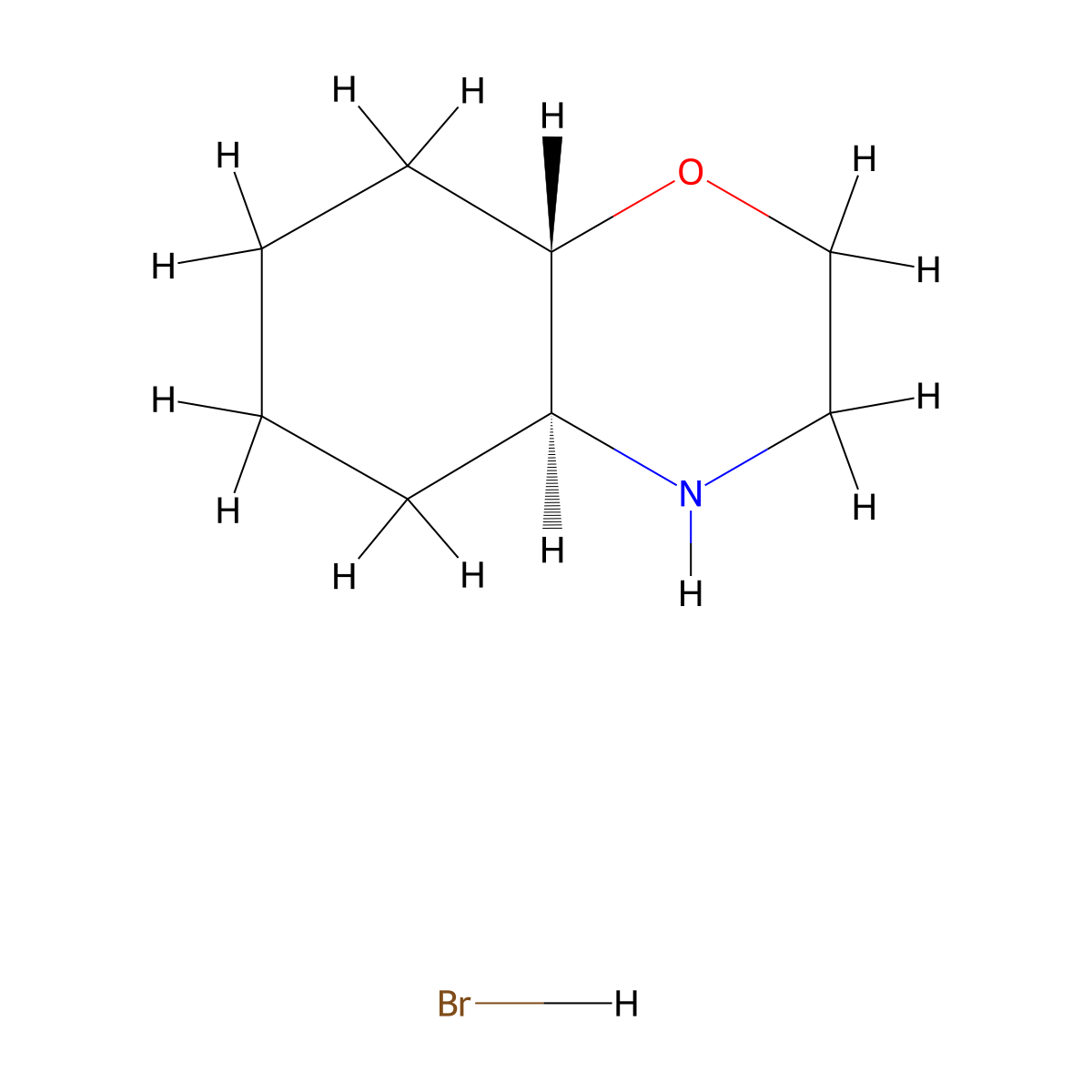 trans-Octahydro-2H-1,4-benzoxazine hydrobromide molecular structure, CAS 1923133-59-8