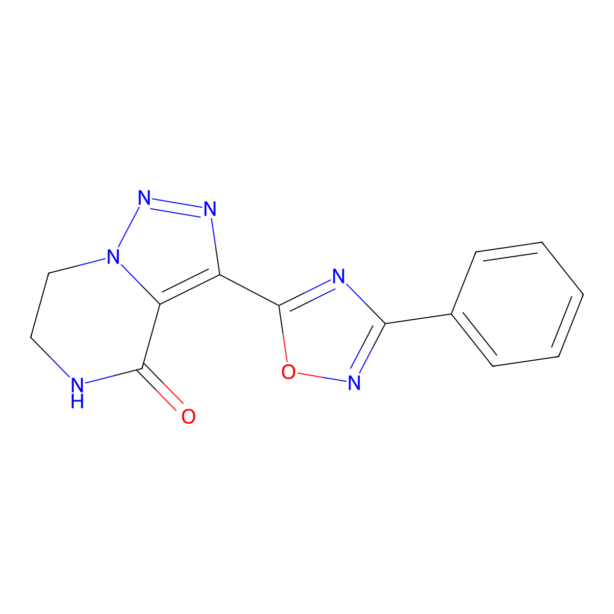 3-(3-phenyl-1,2,4-oxadiazol-5-yl)-6,7-dihydro[1,2,3]triazolo[1,5-a]pyrazin-4(5H)-one molecular structure, CAS 1923140-23-1
