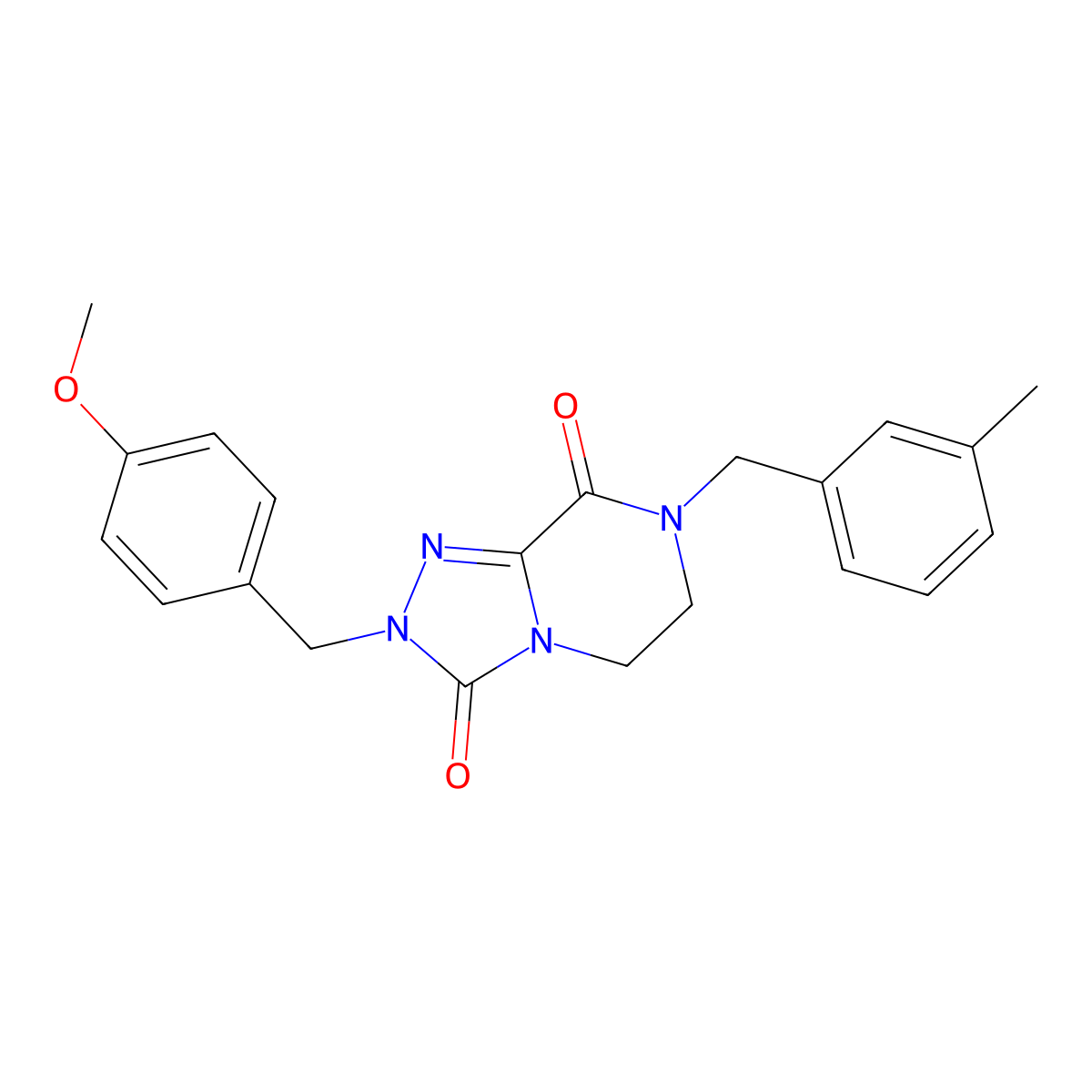 2-(4-methoxybenzyl)-7-(3-methylbenzyl)-6,7-dihydro[1,2,4]triazolo[4,3-a]pyrazine-3,8(2H,5H)-dione molecular structure, CAS 1923141-07-4