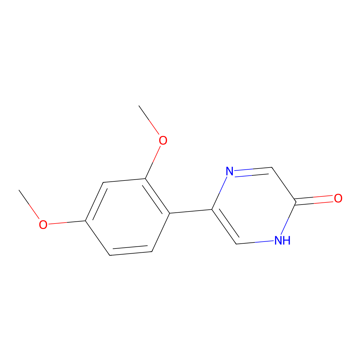 5-(2,4-dimethoxyphenyl)pyrazin-2(1H)-one molecular structure, CAS 1923159-13-0