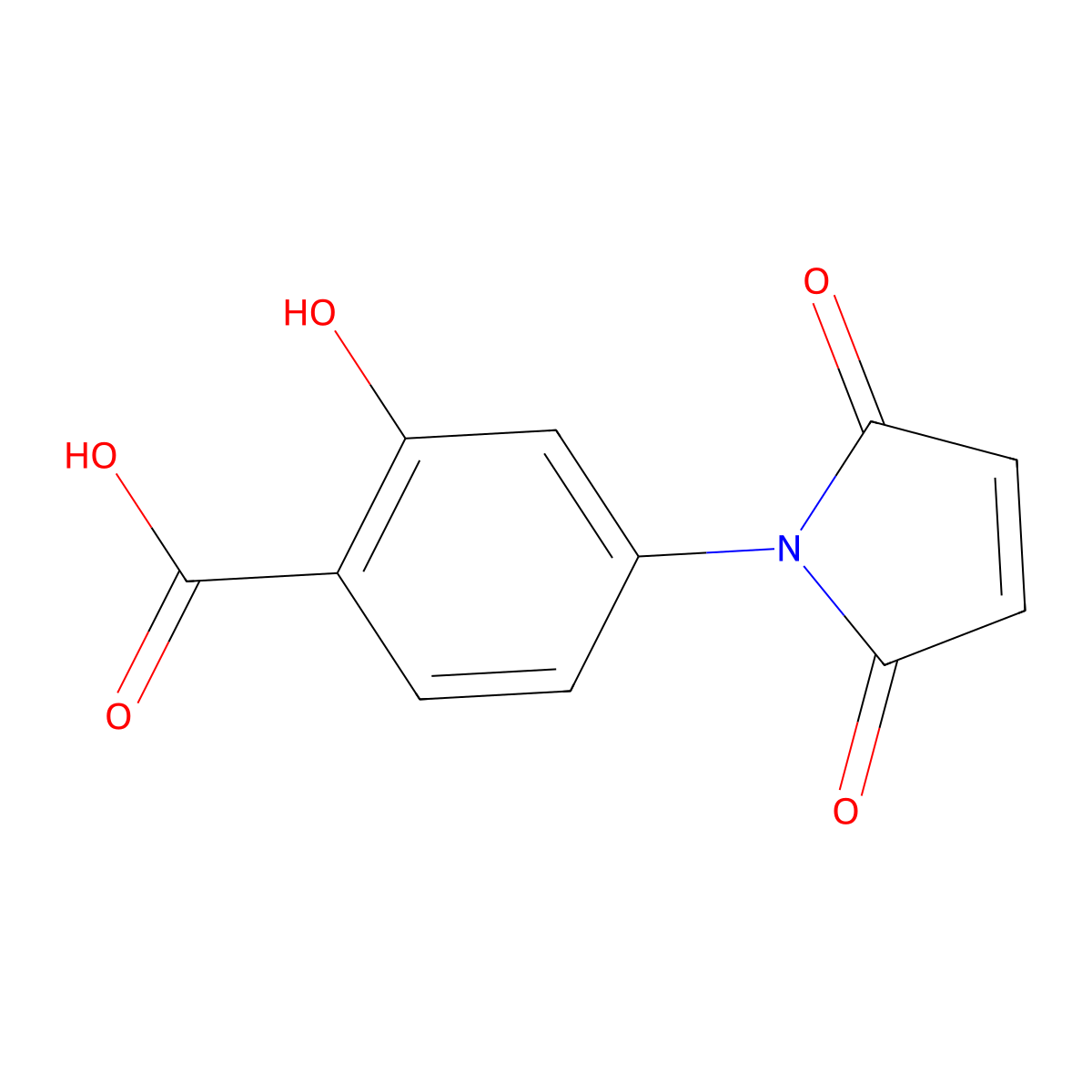 4-(2,5-Dihydro-2,5-dioxo-1H-pyrrol-1-yl)-2-hydroxybenzoic acid molecular structure, CAS 19232-43-0