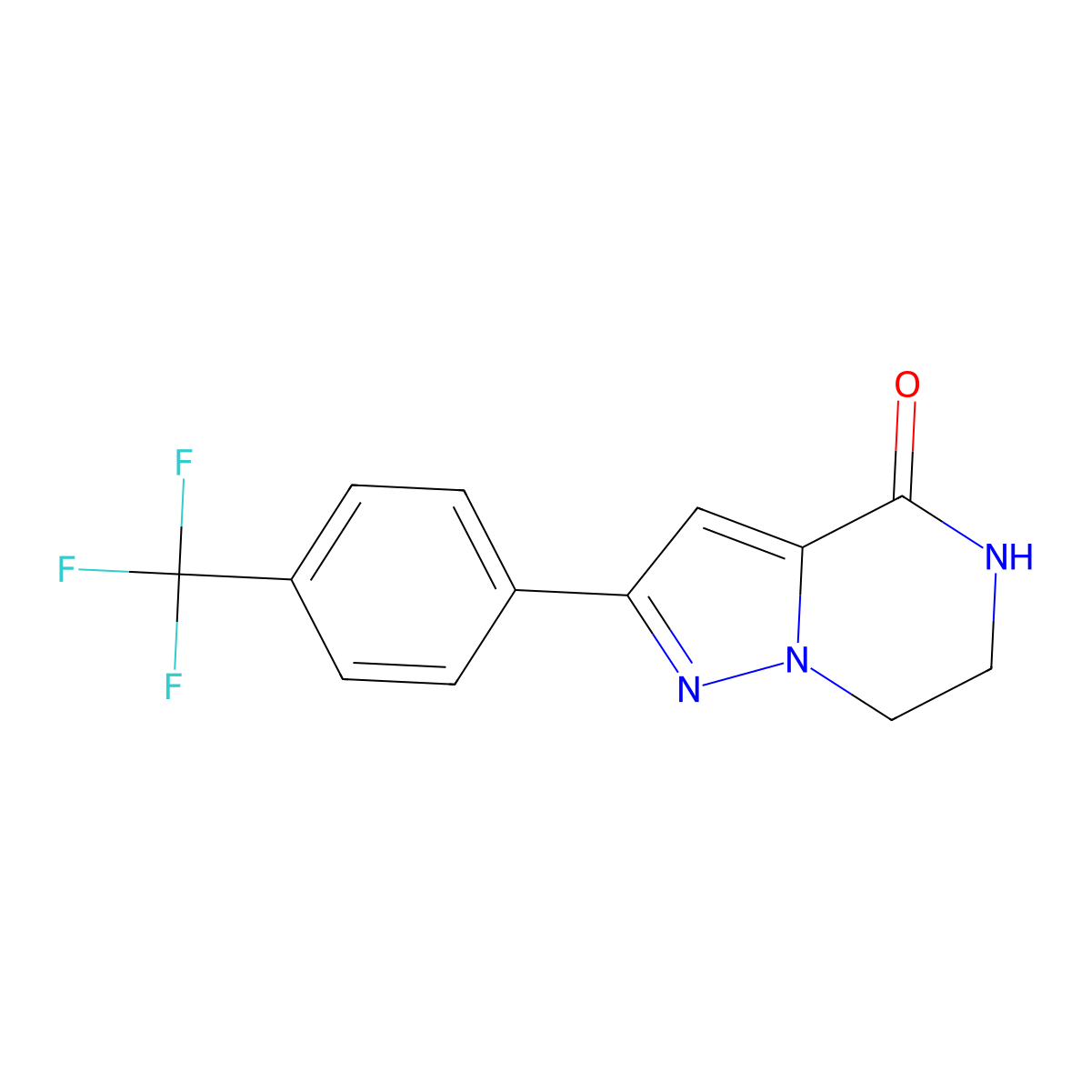 2-(4-(Trifluoromethyl)phenyl)-6,7-dihydropyrazolo[1,5-A]pyrazin-4(5H)-one molecular structure, CAS 1923200-58-1