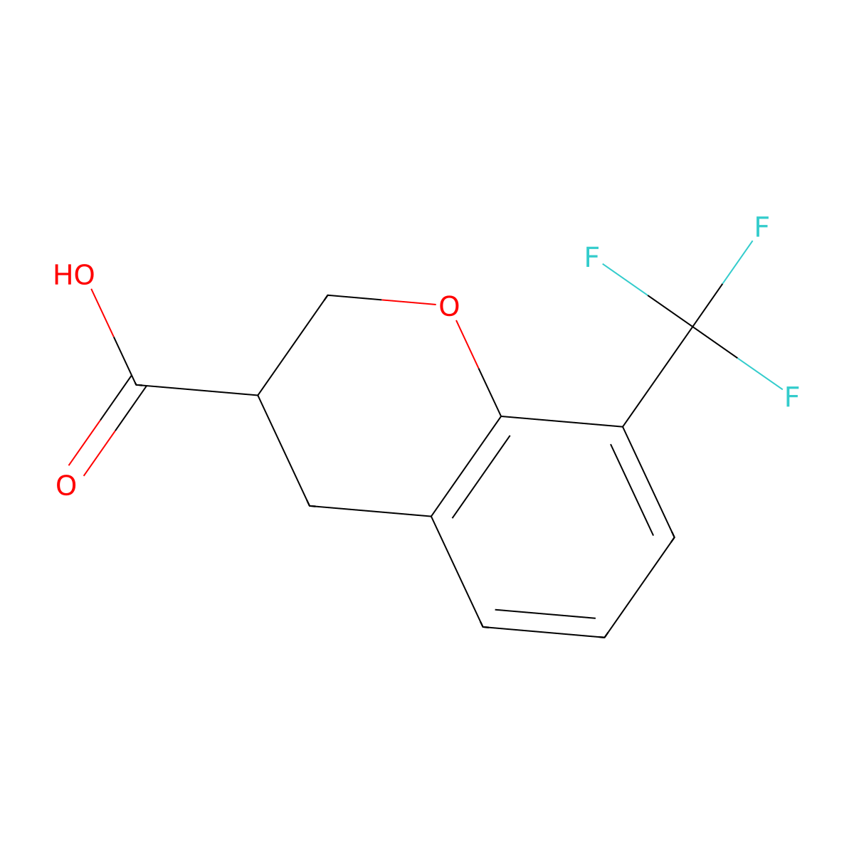 8-(Trifluoromethyl)chroman-3-carboxylic acid molecular structure, CAS 1923203-89-7