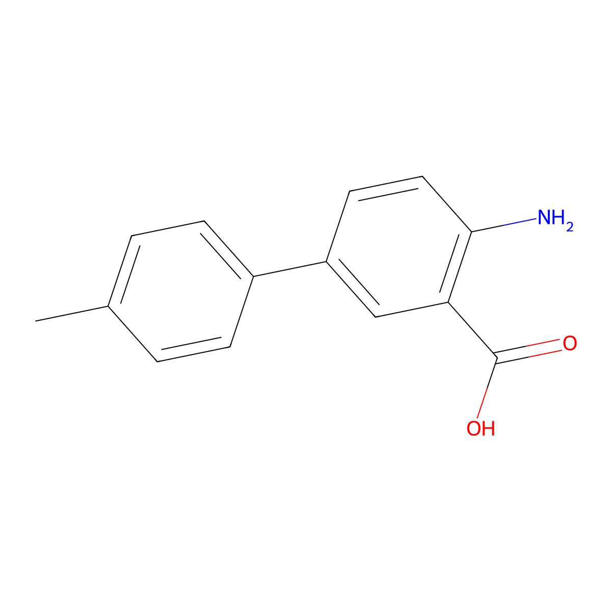 4-Amino-4'-methyl[1,1'-biphenyl]-3-carboxylic acid molecular structure, CAS 192323-70-9