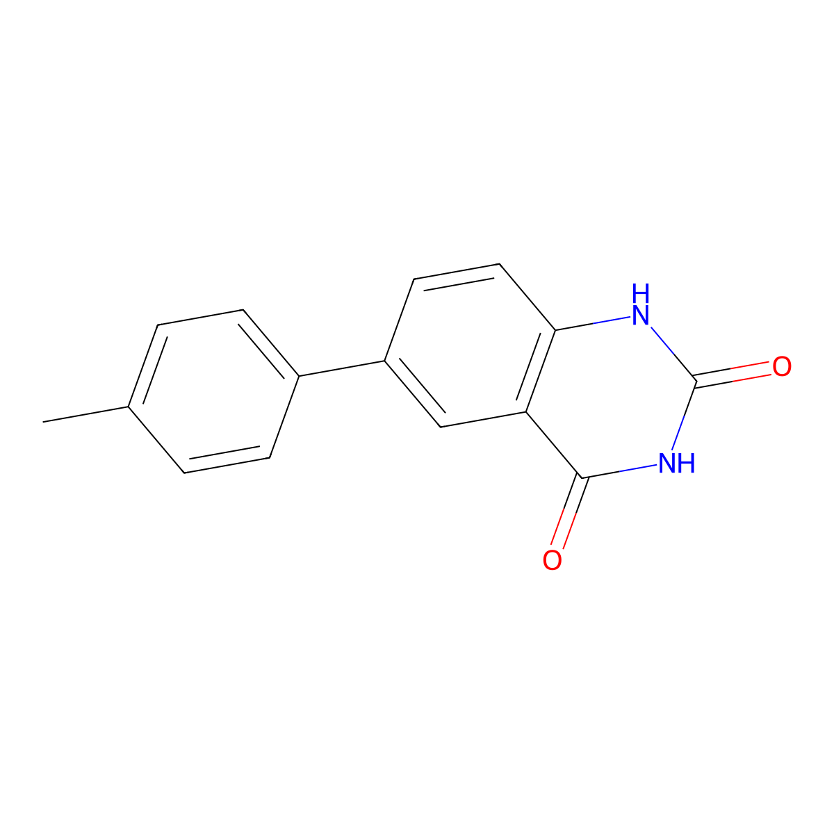 6-(4-Methylphenyl)-2,4(1H,3H)-quinazolinedione molecular structure, CAS 192323-72-1