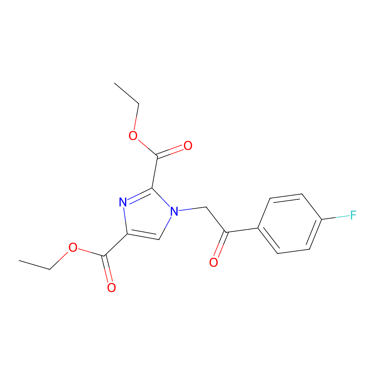 diethyl 1-[2-(4-fluorophenyl)-2-oxoethyl]-1H-imidazole-2,4-dicarboxylate molecular structure, CAS 1923237-09-5